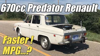 S3 E26. The 670cc  Predator Renault is faster after getting a muffler and carburetor modifications