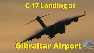 Globemaster III  Evening Landing at Gibraltar 27 Sept 2023