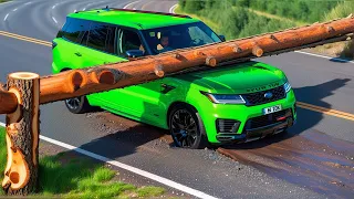 Cars vs Log Trap x Roller Coaster Bridge x Ledges ▶️ BeamNG Drive
