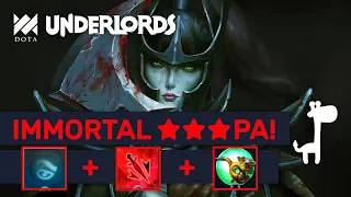 ★★★ IMMORTAL PHANTOM ASSASSIN!! Dota Underlords Pocket Sand + Elusive + Pipe!