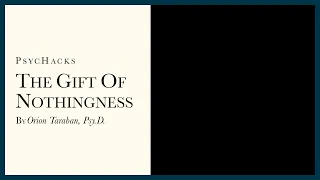 The gift of nothingness: seeing the everyday miracle