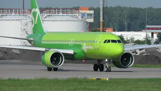 Взлеты самолетов "S7 Airlines", Домодедово 09.06.22.