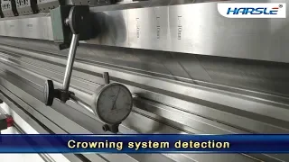 CNC Press brake crowning system detection, bending machine deflection test