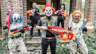 LTT Films : Warriors Silver Flash Nerf Guns Fight Mr Tiger Mask Arrest Fleeing Tycoon