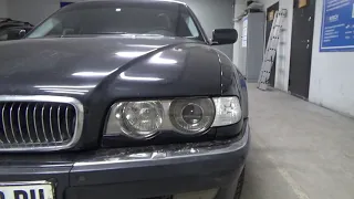 BMW 7 E38 -установка Bi led Aozoom Lazer+ Lightlabel Solar