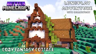 Building a Fantasy Starter Cottage | Commentary Longplay Adventure | Modded Minecraft