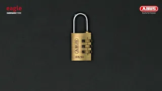 [159] ABUS 165/30 30mm Solid Brass Combination Padlock. Resettable (EAGLE)