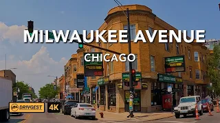 Milwaukee Ave | Chicago | 4K Drive Tour | Drivgest