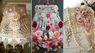 ❤ DIY Shabby Chic Style Lampshade decor Ideas ❤| Home decor & Interior design | Flamingo Mango