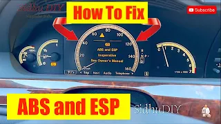 How To Fix ABS and ESP Inoperative on Mercedes | How To Change Rear ABS Wheel Speed Sensor on W221