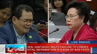 Sen. Santiago: MILF's failure to convey vital information is a sign of bad faith