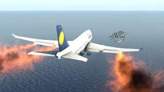 Boeing 747 Emergency Landing On Aircraft Carrier After Engine On Fire |XP11