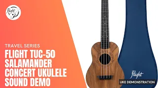 Flight TUC-50 Salamander Concert Travel Ukulele Sound Demonstration - Killing me softly (Cover)