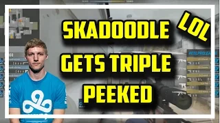 Skadoodle gets triple peeked lol