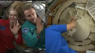 Soyuz MS-18 farewells and hatch closure