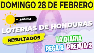 Sorteo 3PM Loto Honduras, La Diaria, Pega 3, Premia 2, Domingo 28 de Febrero del 2021 | Ganador 😱🤑💰💵