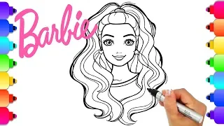 Barbie Glitter Sparkle Coloring Page | Glitter Art | Barbie Coloring Book