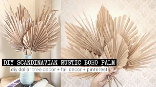 7 DIY DOLLAR TREE RUSTIC BOHO PALM LEAVES | Pinterest Idea | DIY Scandinavian Home Decor | IKEA hack