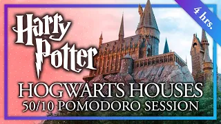 HOGWARTS HOUSES TOUR - 50/10 Long Harry Potter Pomodoro Session - Harry Potter ASMR #BacktoHogwarts