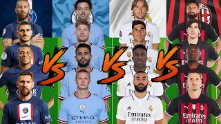 PSG VS Manchester City VS Real Madrid VS AC Milan 💥 ULTRA VS 🔥💪