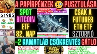 Bitcoin Hírek (2129) - A PapírPénzek Pusztulása🧐 És -2 KamatLáb Csökkentés Gátló Tényező🧐🚀🤑