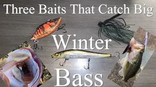 THREE BAITS THAT CATCH BIG WINTER BASS (WINTER BASS FISHING TIPS)