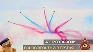 RAF AWESOME ELITE • THE WORLD FAMOUS RED ARROWS DISPLAY AT BOURNEMOUTH AIR FESTIVAL 2023