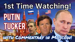 🇺🇸AMERICAN in Moscow Gives 1st Time Watching RAW Reaction: PUTIN/CARLSON Interview in Russia!🇷🇺