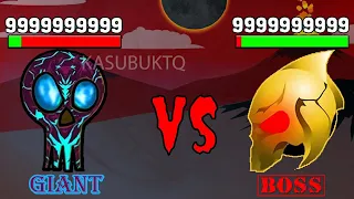 MOD HP GIANT VAMP 9999999 VS GOLD FINAL BOSSS MOD HACK ICON X9999999 | STICK WAR LEGACY - KASUBUKTQ