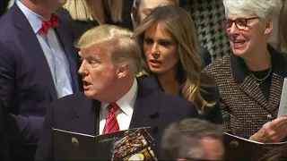 President Trump attends Christmas Eve services