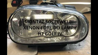 Montaż soczewki bi-xenon i DRL do lampy H7 Golf IV część I/ III