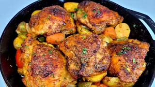 the best one pan chicken & potatoes | recipe