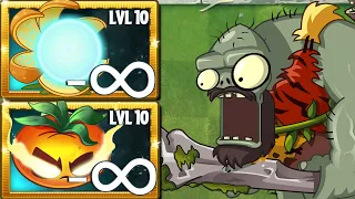 PvZ 2 - Every Plants POWER UP Infinite ! Vs 15 Jurassic Gargantuar Zombies - Who will win?