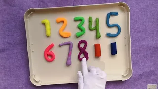 Вчимо цифри з кольоровим пластиліном /тістом. Навчально-розвивальне відео українською для дітей