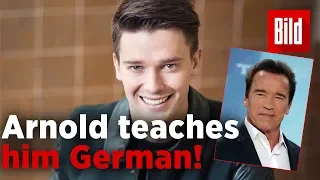Patrick Schwarzenegger: His father Arnold taught him German / full interview in english