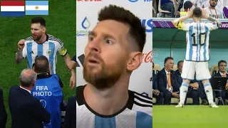 Messi And Argentina Players Get Angry At Netherlands Coach And Players