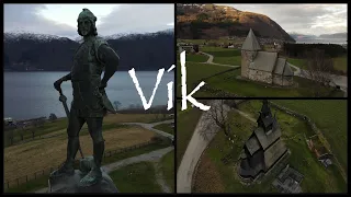 Visiting Vik i Sogn in Western Norway | Hopperstad Church | Hove Stone Church | Statue of Fridtjov