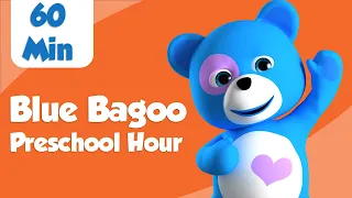 Blue Bagoo Preschool Hour | Phonics, Animals, Numbers, Colors and more