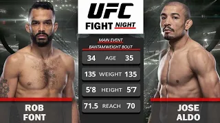 Rob Font vs José Aldo Full Fight Hightlights