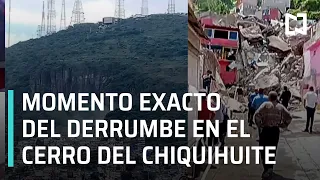 Derrumbe en el Cerro del Chiquihuite en Tlalnepantla - A las Tres