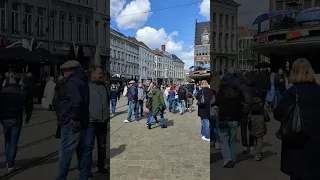 🇧🇪 Overwhelming West Ham Army of Supporters #gent #ghent #belgium #westham #hammers #shorts #uefa