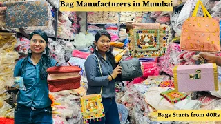 Bags Manufacturers in Mumbai | Ladies Purse Wholesale Market Madanpura Bag Pack Sling Bag Makeup Box