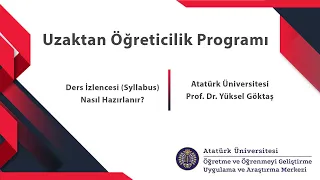 ATA-ÖGEM || Ders İzlencesi (Syllabus) Nasıl Oluşturulur