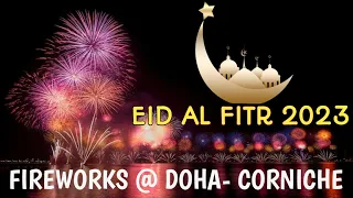 Eid Celebration 2023 - Fireworks @ Doha-Corniche #eid #fireworks #trending #qatar @heritage.traveler