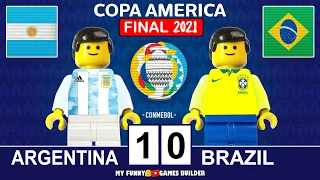 Copa America Final 2021 • Argentina vs Brazil 🏆 All Goals Highlights Lego Football Argentina Brasil
