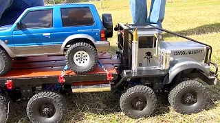 Exhibition SLED PULL Competition - Trail Trucks & Traxxas BL ERevo? "THE JUDGE" | RC ADVENTURES