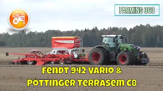Fendt Demonstrations 2021 | Fendt 942 Vario & Pöttinger Terrasem C8 seed drill