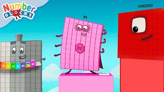 Numberblocks em Português | Números de 0 a 1.000.000.000 | Aprender a contar