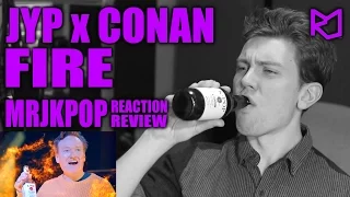 JYP Fire Reaction / Review - MRJKPOP ( feat. Conan O'Brien & Steven Yeun )