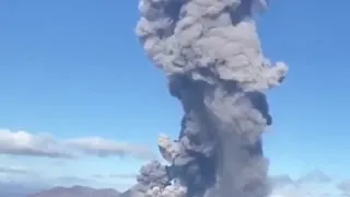 Kamchatka Eruption Russian Karymsky volcano spews out 5 km column of ash!